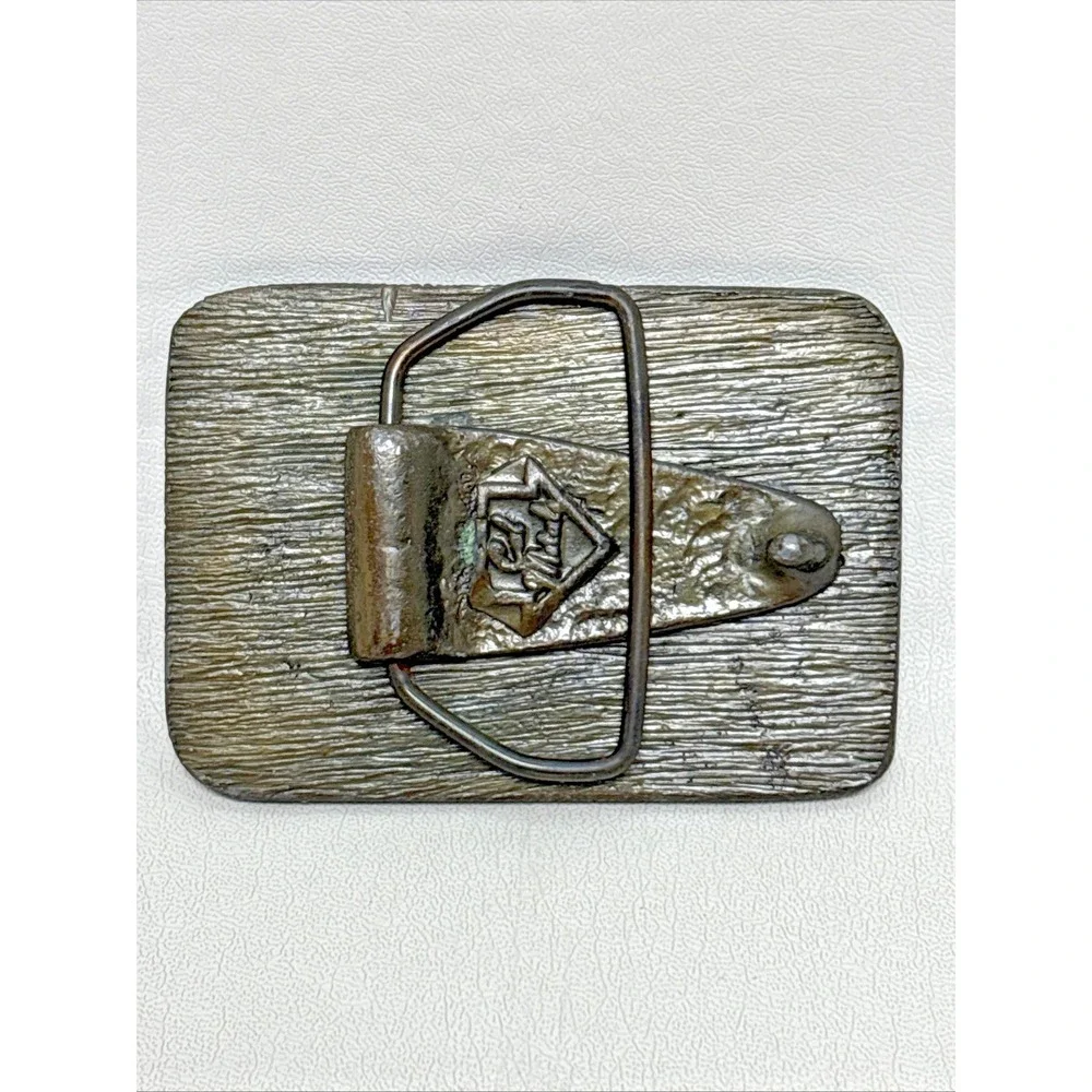 Vintage 80s CB‎ Radio Microphone C.B.ers Belt Buckle Brass Tone Metal Trucker